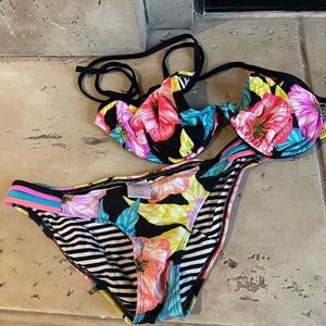 Bright multi color bikini
